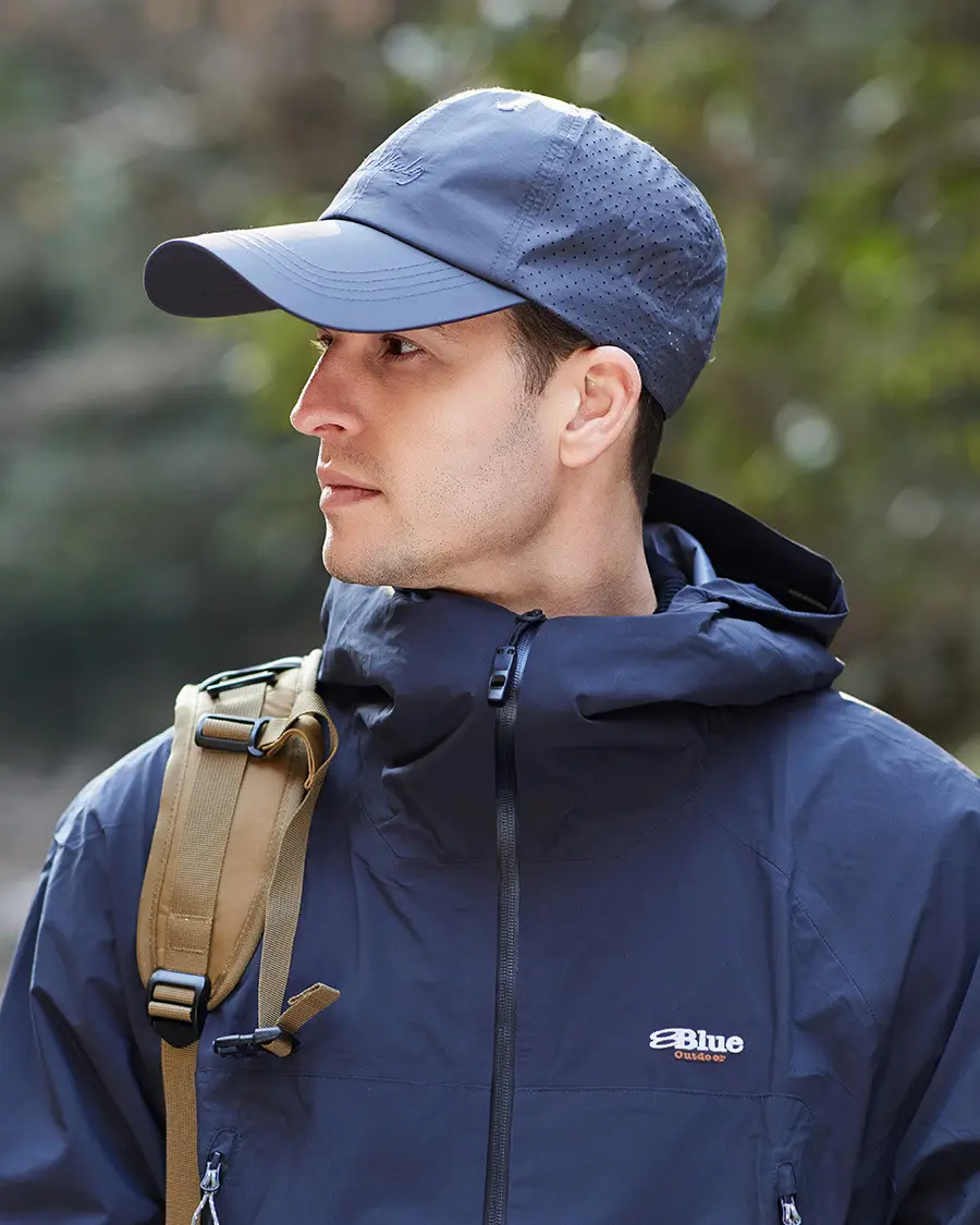 Men Black Knitted Baseball Cap with Brand Logo — feature 12