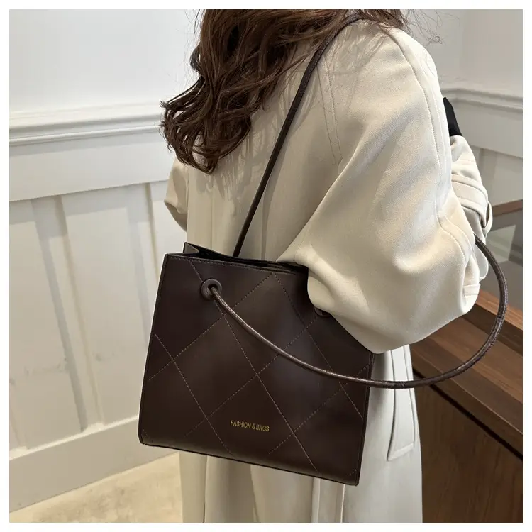 Retro Tote Bag Brown 2025 Spring New Large Capacity — feature 16