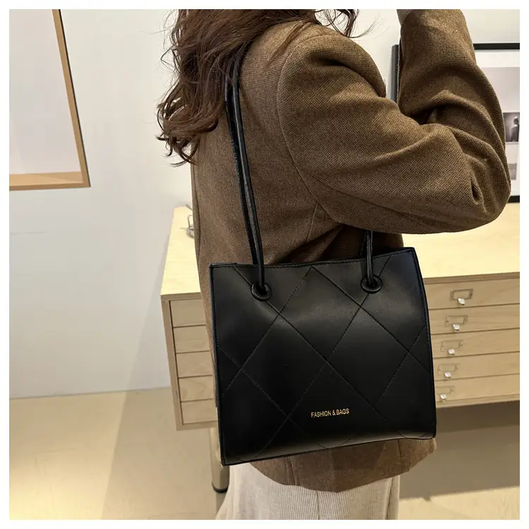 Retro Tote Bag Brown 2025 Spring New Large Capacity — feature 17
