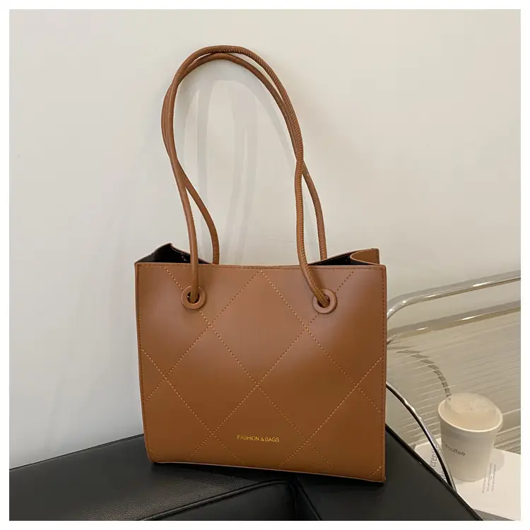 Retro Tote Bag Brown 2025 Spring New Large Capacity — feature 20