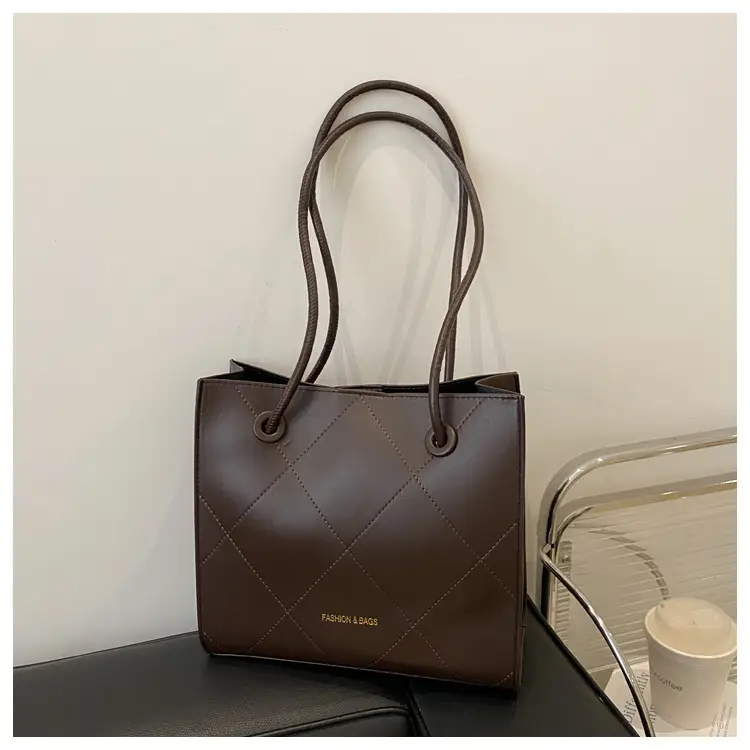 Retro Tote Bag Brown 2025 Spring New Large Capacity — feature 22