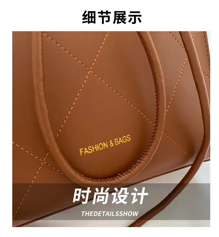 Retro Tote Bag Brown 2025 Spring New Large Capacity — feature 3