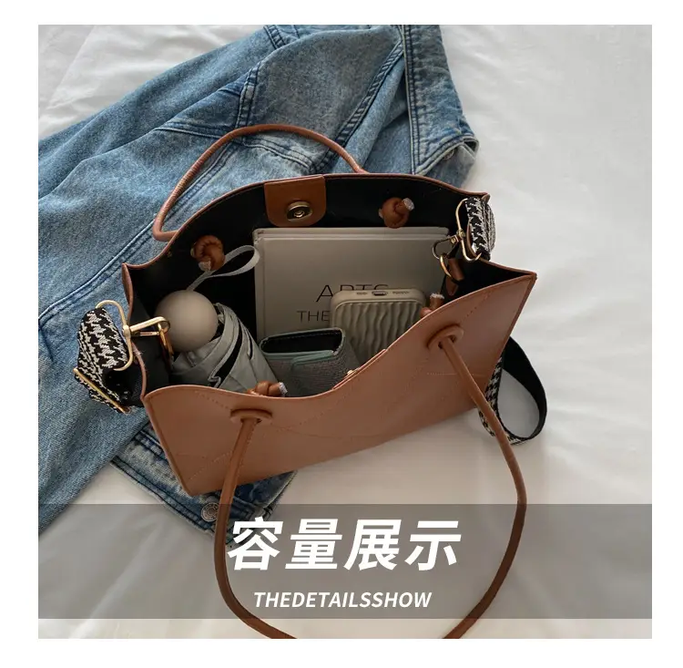 Retro Tote Bag Brown 2025 Spring New Large Capacity — feature 7
