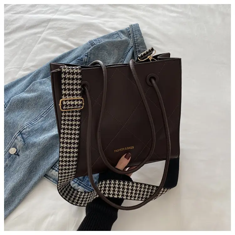 Retro Tote Bag Brown 2025 Spring New Large Capacity - Image 4