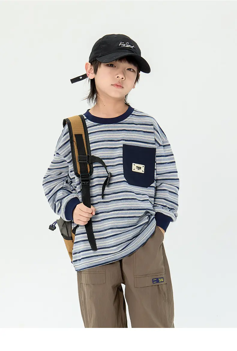 Japanese Boys Striped Long Sleeve T-Shirt 2025 — feature 12