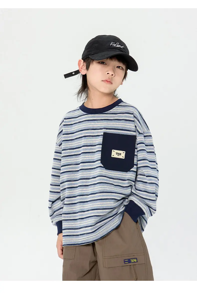 Japanese Boys Striped Long Sleeve T-Shirt 2025 — feature 9