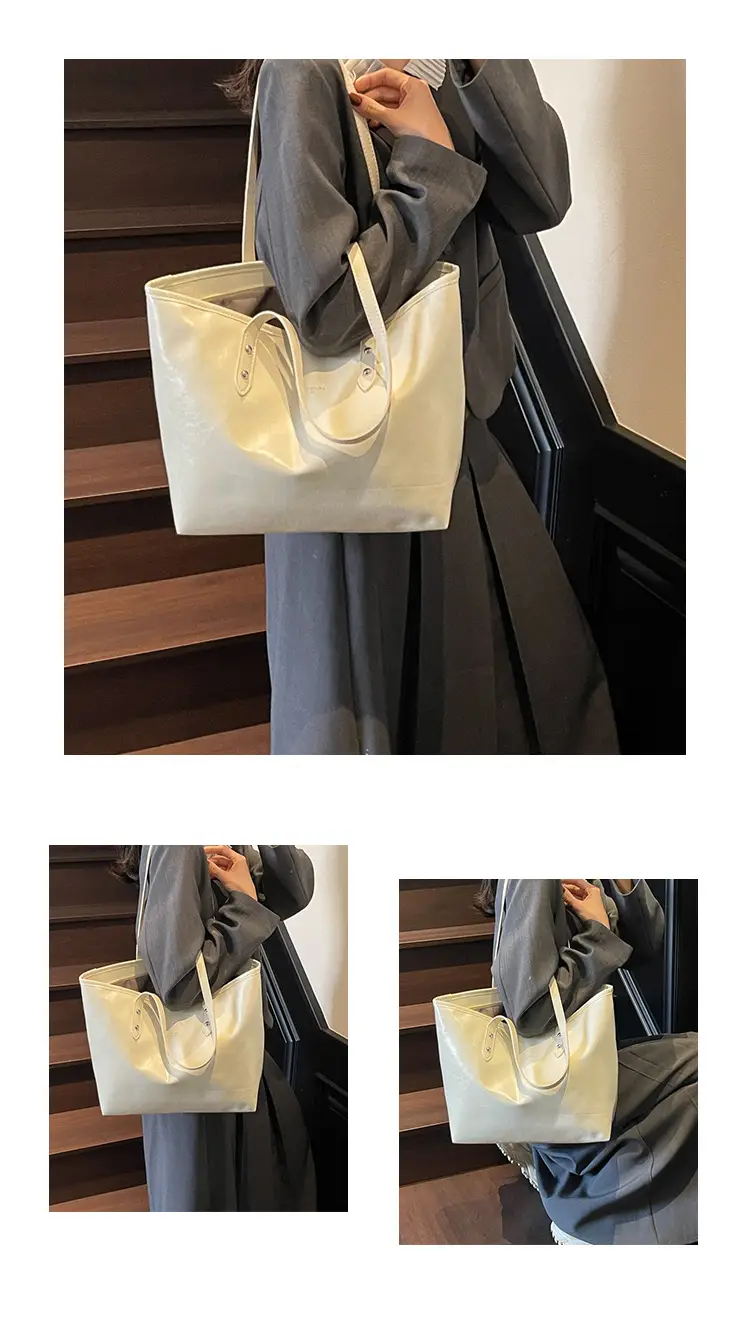 Women's Red Oil Leather Tote Bag Large Capacity 2025 — feature 23