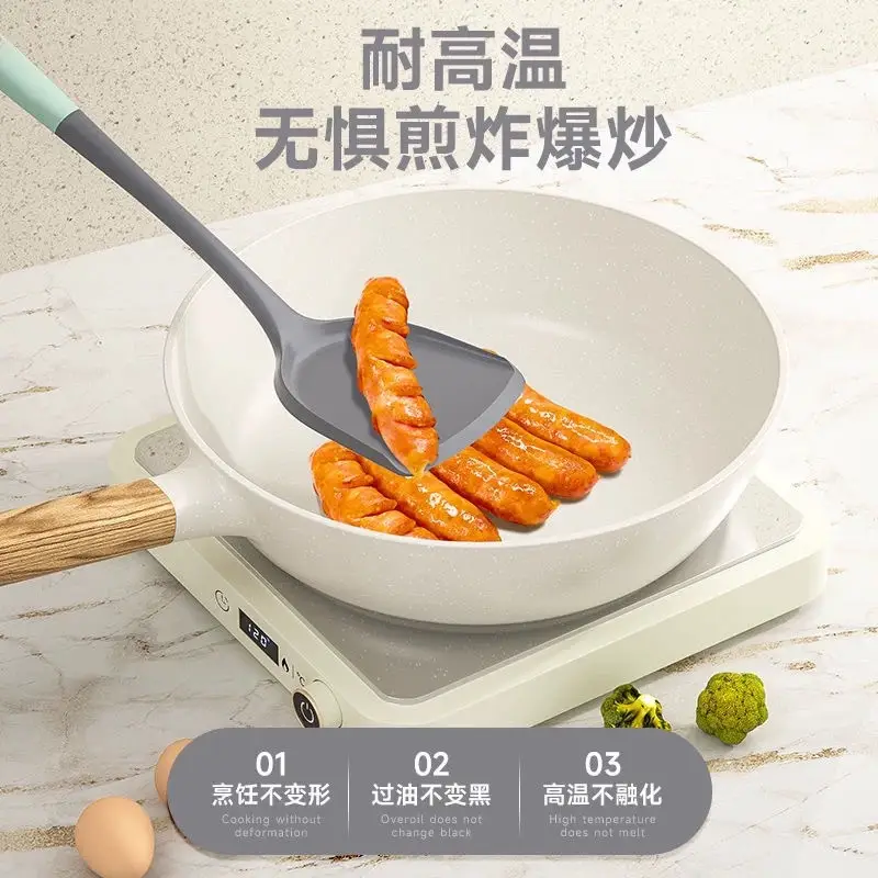 spatula silicone shovel cooking kitchen supplies suit food grade non-stick pan high temperature resistant silicone cooking shovel spoon