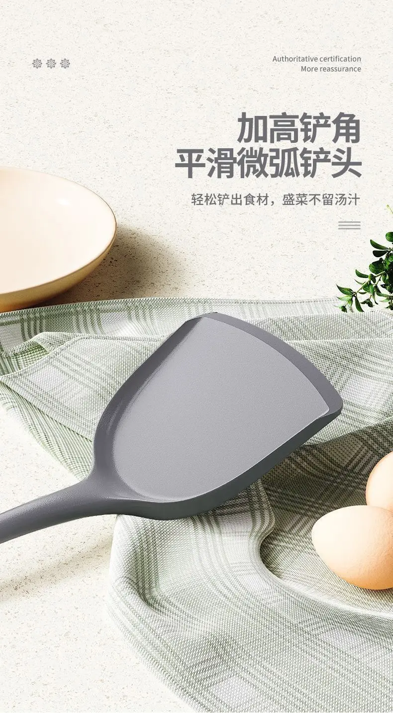 spatula silicone shovel cooking kitchen supplies suit food grade non-stick pan high temperature resistant silicone cooking shovel spoon — feature 7