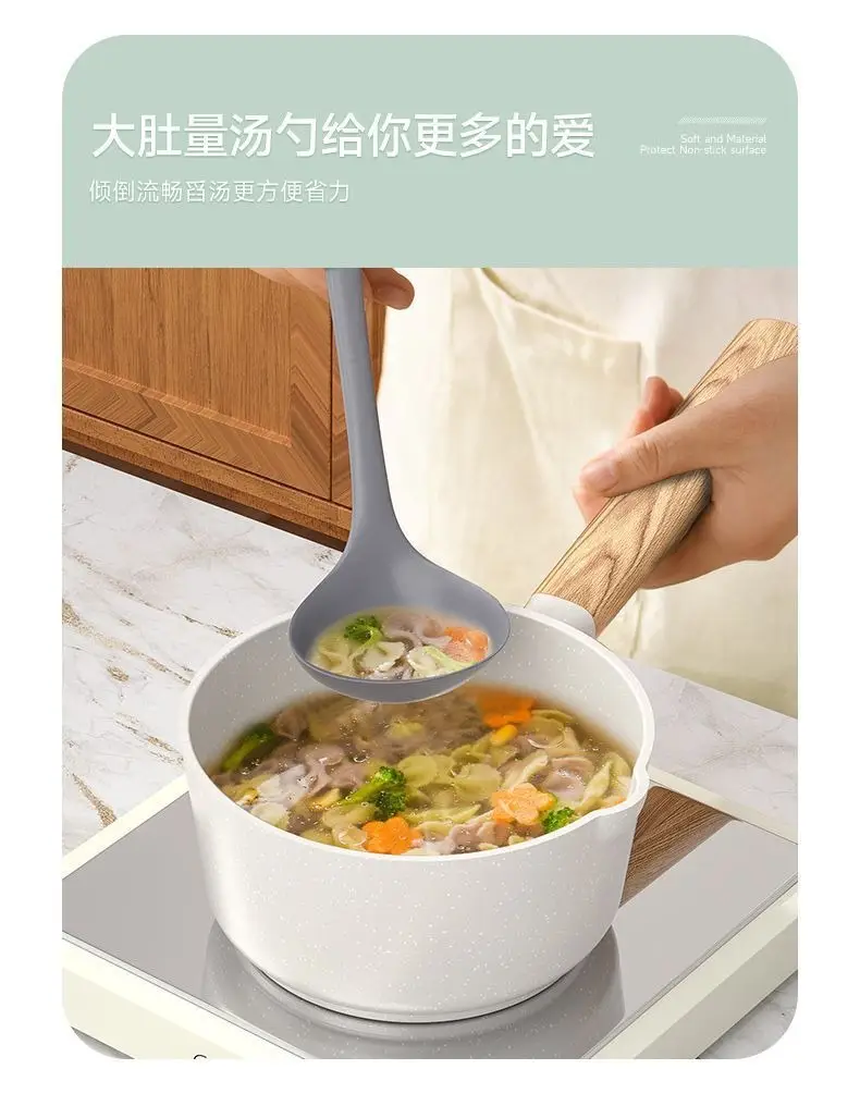 spatula silicone shovel cooking kitchen supplies suit food grade non-stick pan high temperature resistant silicone cooking shovel spoon — feature 9