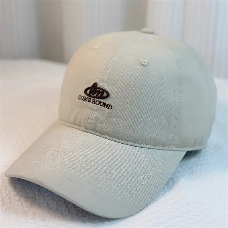 Men Brown Cotton Baseball Cap with Logo - Image 2