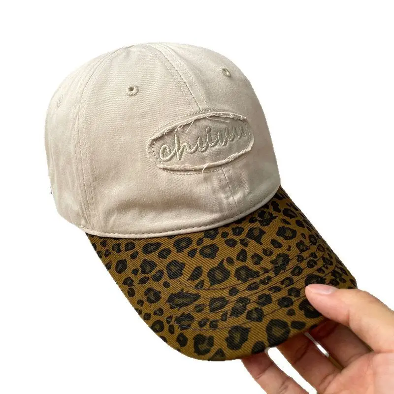 Chiru Leather Leopard Cap for Men Women Brown - Image 9