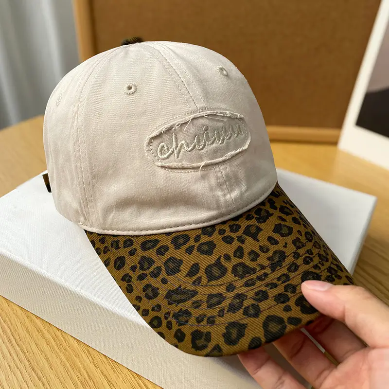 Chiru Leather Leopard Cap for Men Women Brown — feature 3
