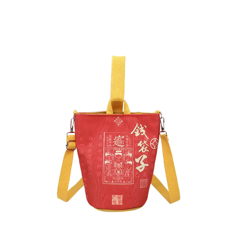 Yuanbao Rich Snake Bag Red Bucket Shoulder Travel Portable - Image 7