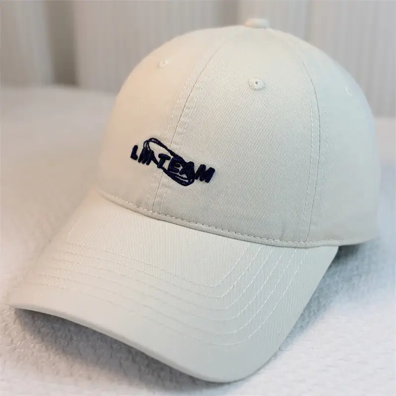 Men's Red Embroidered Baseball Cap Pure Cotton Sunshade - Image 2