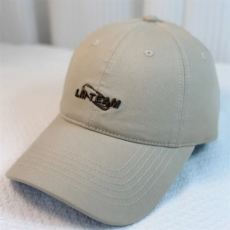 Men's Red Embroidered Baseball Cap Pure Cotton Sunshade - Image 3