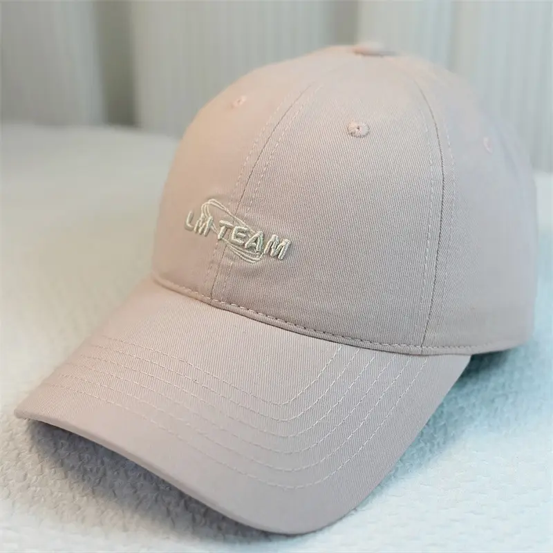 Men's Red Embroidered Baseball Cap Pure Cotton Sunshade - Image 4