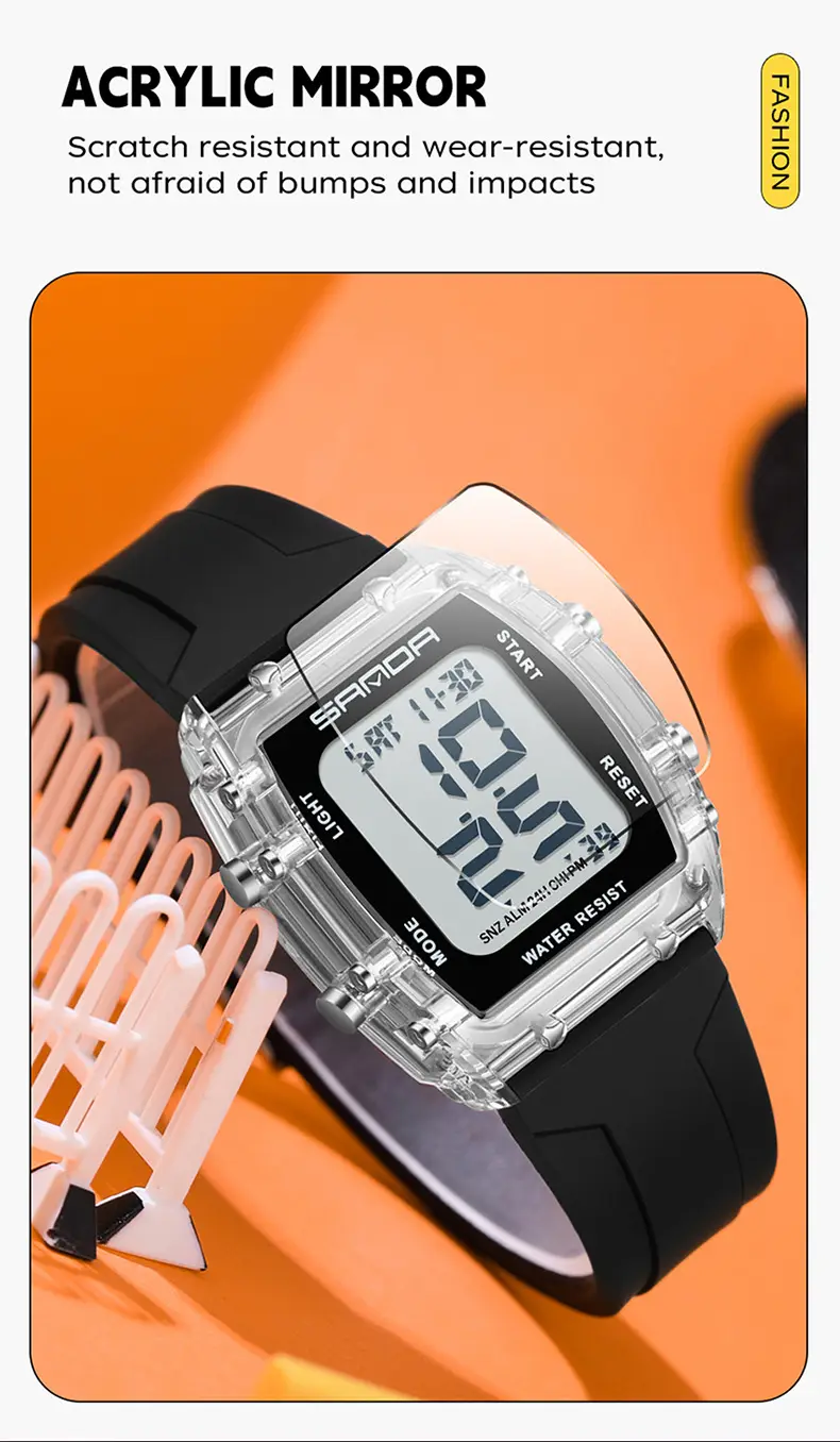 Sanda Waterproof 10.5" Digital Analog Watch — feature 36