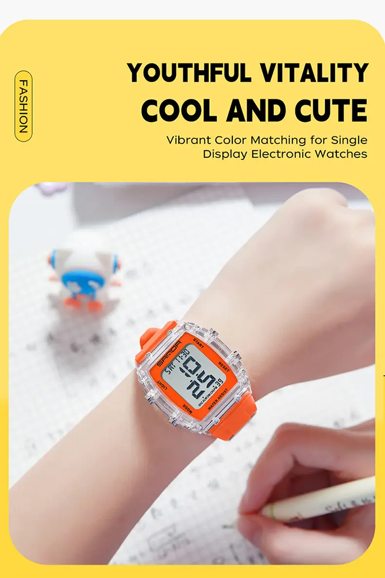 Sanda Waterproof 10.5" Digital Analog Watch — feature 38