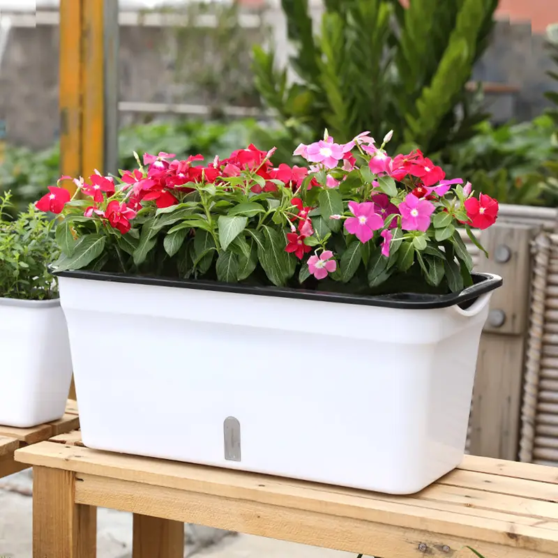 Balcony vegetable pot strawberry plastic flower pot self-watering self-absorbing lazy flower pot cross-border supply factory direct