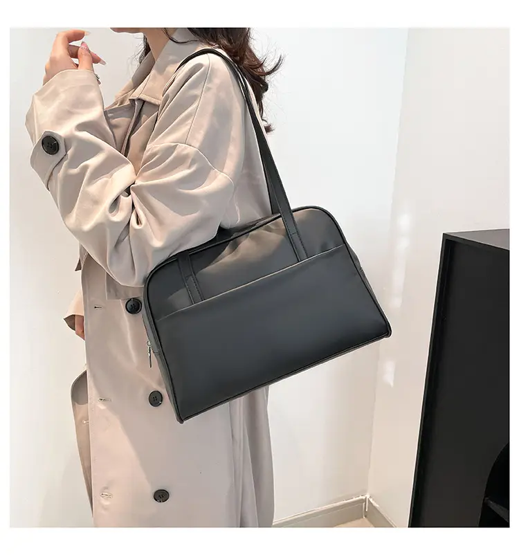 Korean Style Large Capacity Shoulder Bag Women's 2025 Spring New Retro Underarm Bag Stylist Extras Tote Bag — feature 12
