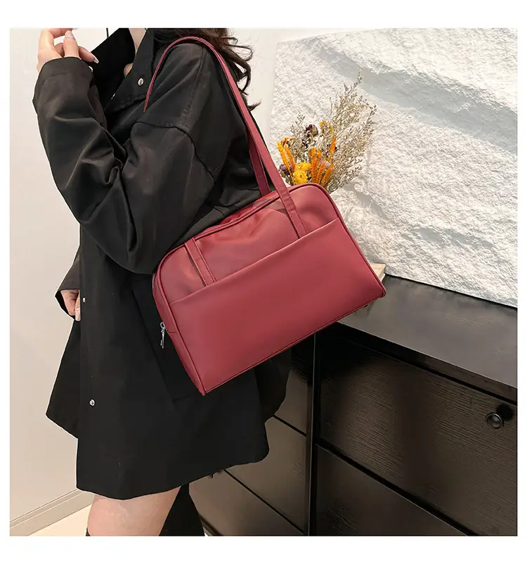 Korean Style Large Capacity Shoulder Bag Women's 2025 Spring New Retro Underarm Bag Stylist Extras Tote Bag — feature 19