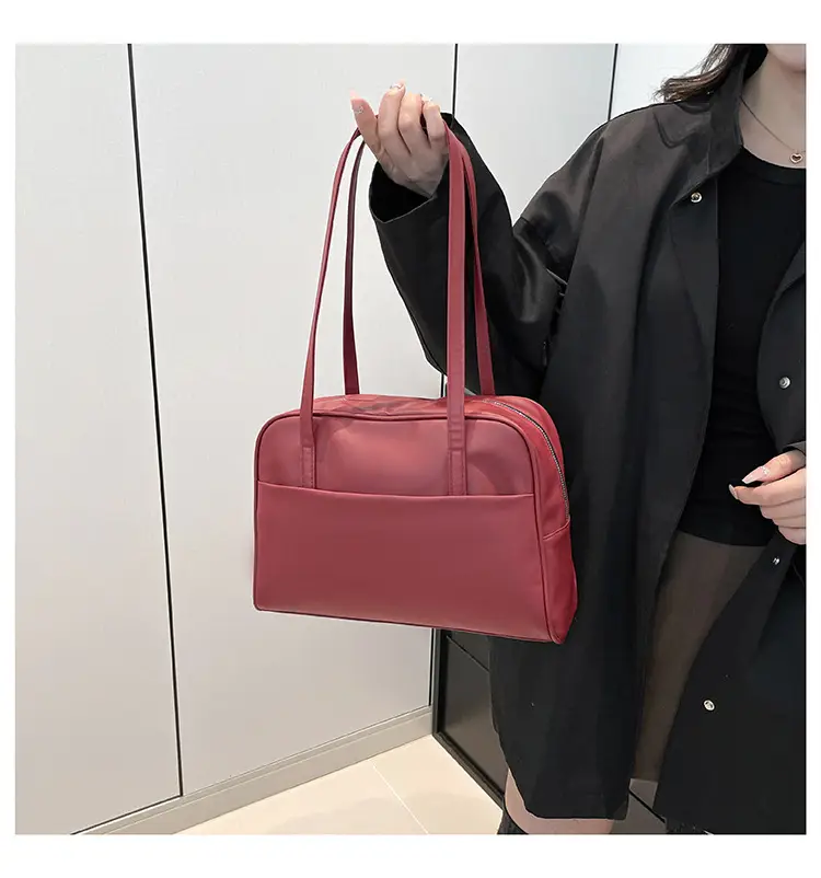 Korean Style Large Capacity Shoulder Bag Women's 2025 Spring New Retro Underarm Bag Stylist Extras Tote Bag — feature 21