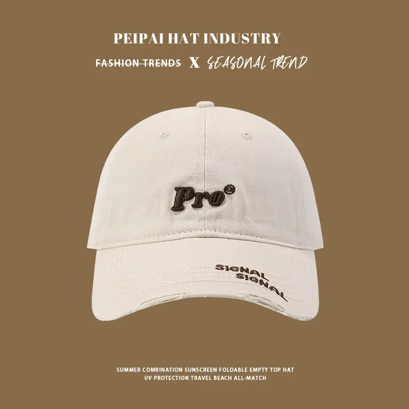 Old Vintage Purple Baseball Cap with Embroidered Face & Wide Brim — feature 7