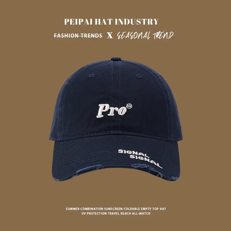 Old Vintage Purple Baseball Cap with Embroidered Face & Wide Brim — feature 8