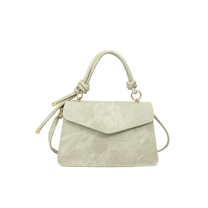2025 Women's Grey Velvet Crossbody Bag with Knot Handles - Image 10