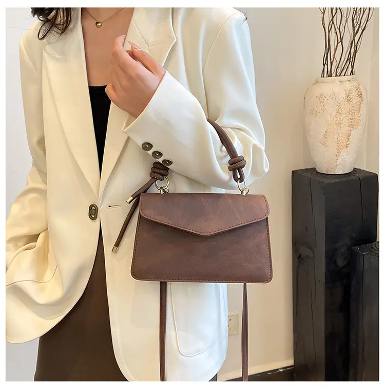 2025 Women's Grey Velvet Crossbody Bag with Knot Handles — feature 26