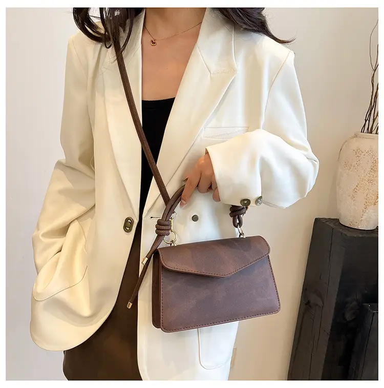 2025 Women's Grey Velvet Crossbody Bag with Knot Handles — feature 28