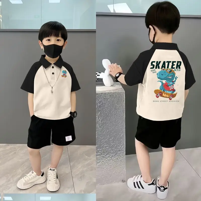 Boys Pure Cotton Polo Shirt Short Sleeve Summer Top - Image 18