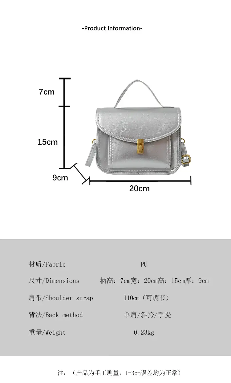 Black Leather Shoulder Crossbody Messenger Bag for Women — feature 1