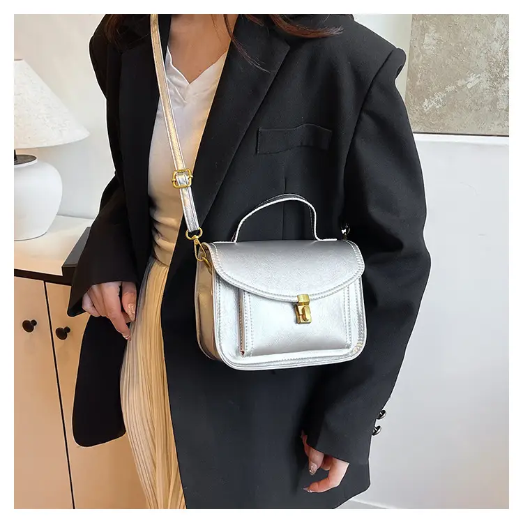 Black Leather Shoulder Crossbody Messenger Bag for Women — feature 10