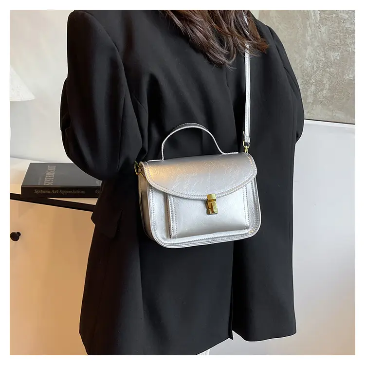 Black Leather Shoulder Crossbody Messenger Bag for Women — feature 11