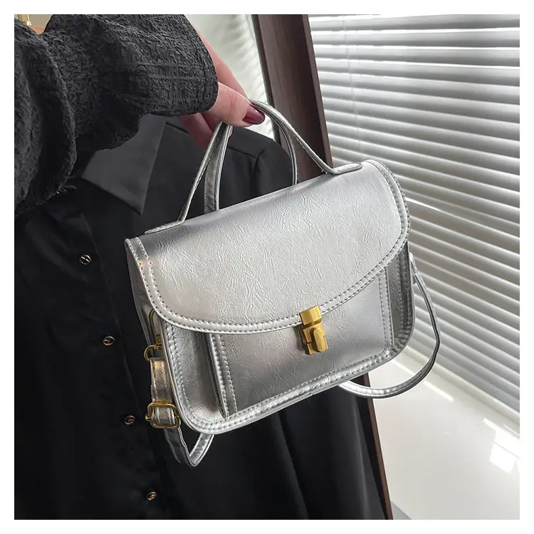 Black Leather Shoulder Crossbody Messenger Bag for Women — feature 20