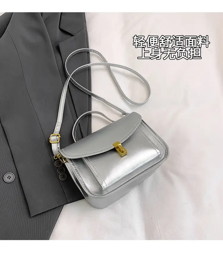 Black Leather Shoulder Crossbody Messenger Bag for Women — feature 3