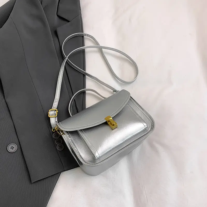 Black Leather Shoulder Crossbody Messenger Bag for Women