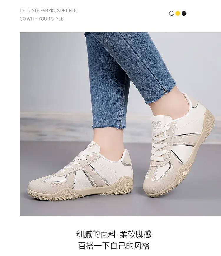 2026 New Spring Versatile Casual Women's Shoes with Soft Soles That Are Comfortable for Students, Lightweight Flat White Sneakers — feature 7