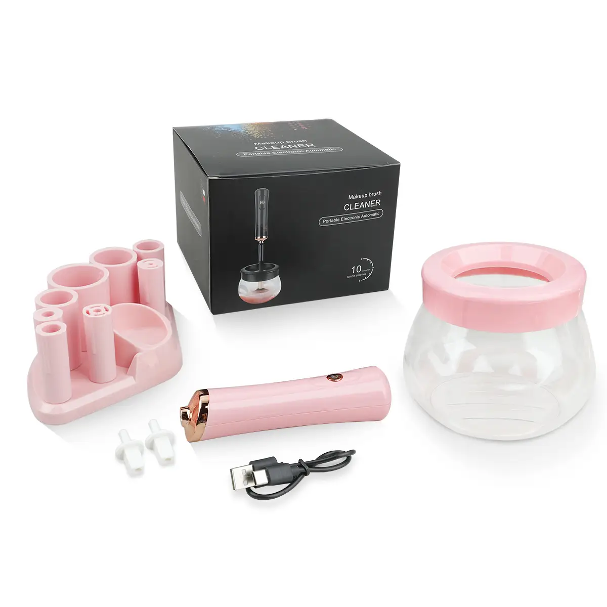 USB Rechargeable Makeup Scrubber Brush Cleaner Three-Speed - Image 3