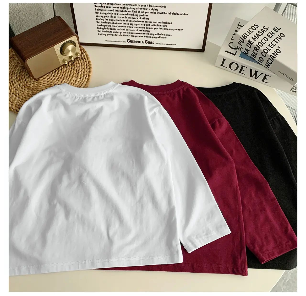 Tongku Boys Letter T-Shirt Solid White Korean Style — feature 10