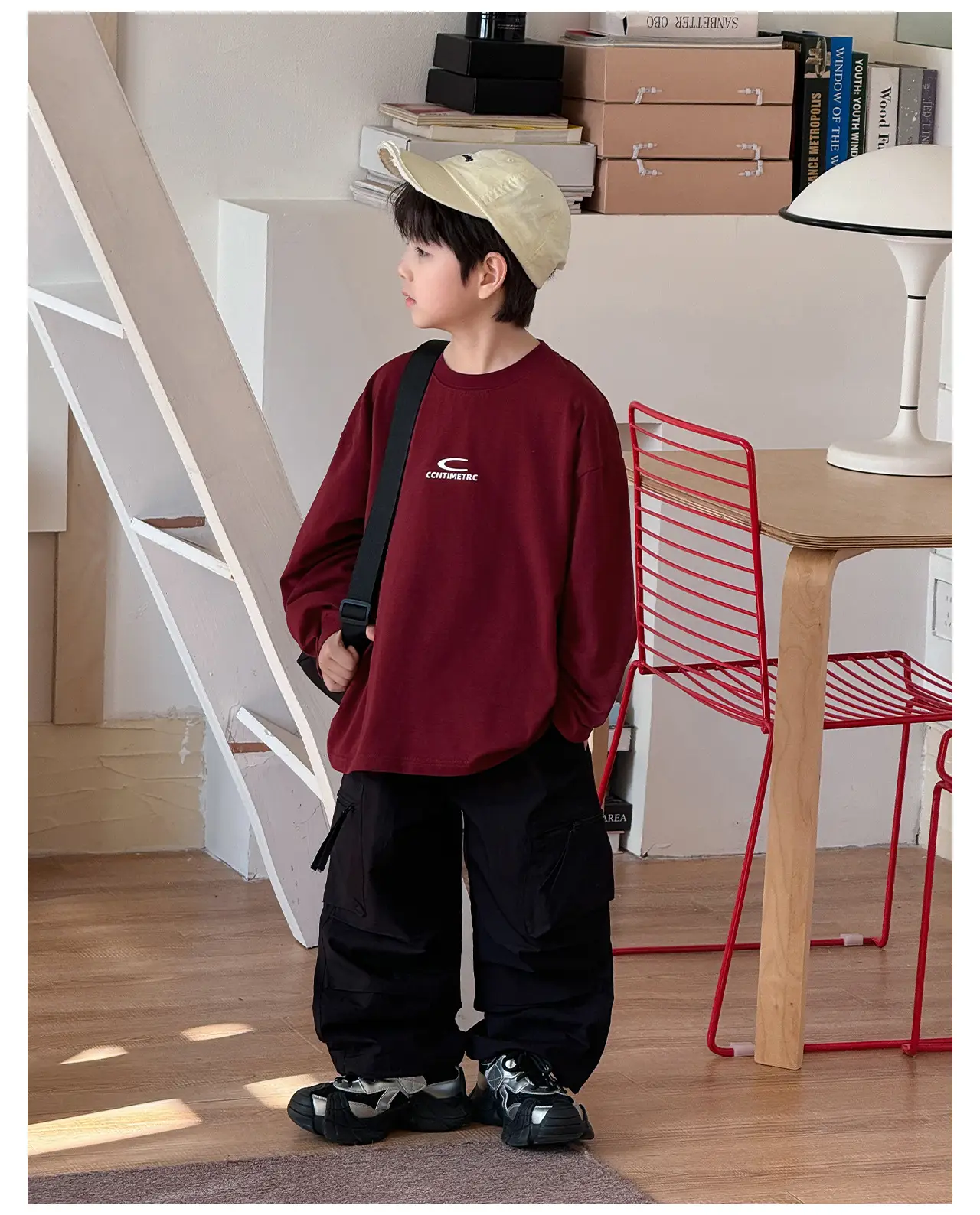 Tongku Boys Letter T-Shirt Solid White Korean Style — feature 25