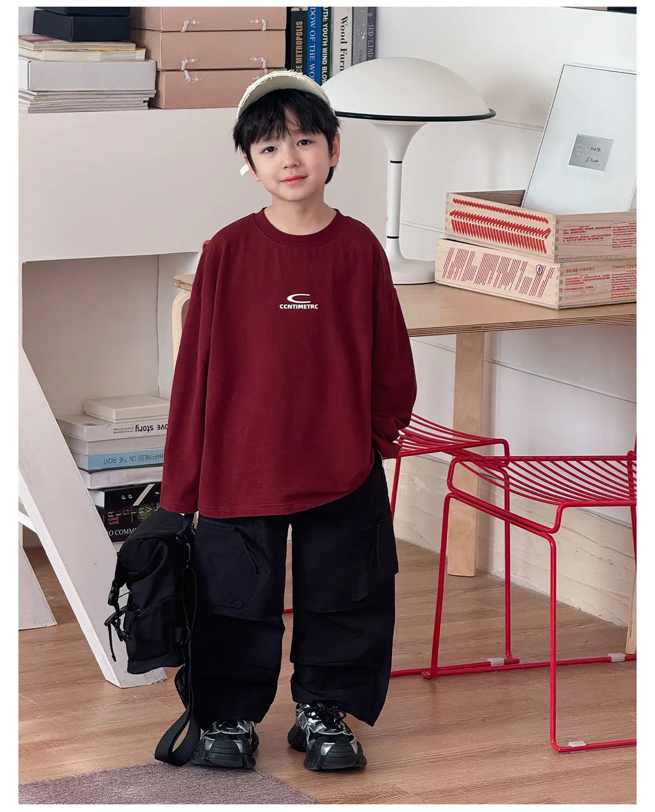 Tongku Boys Letter T-Shirt Solid White Korean Style — feature 26