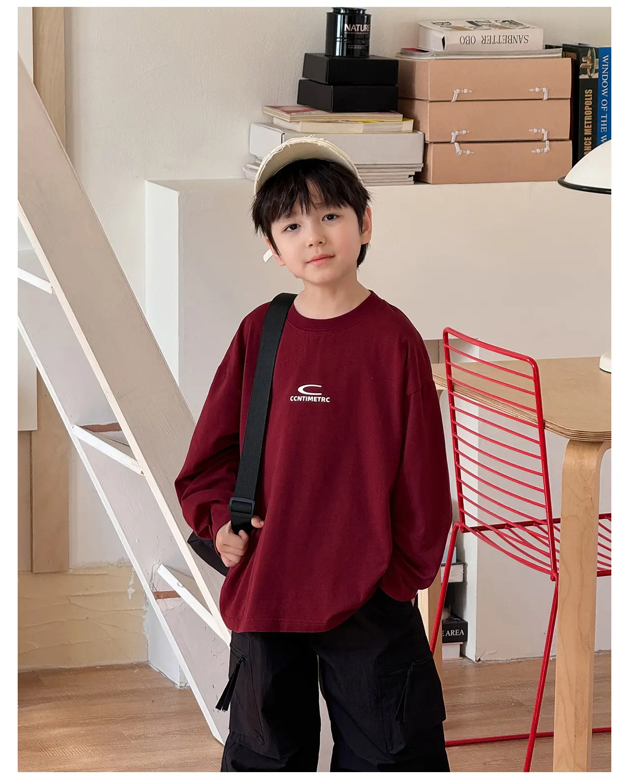 Tongku Boys Letter T-Shirt Solid White Korean Style — feature 29