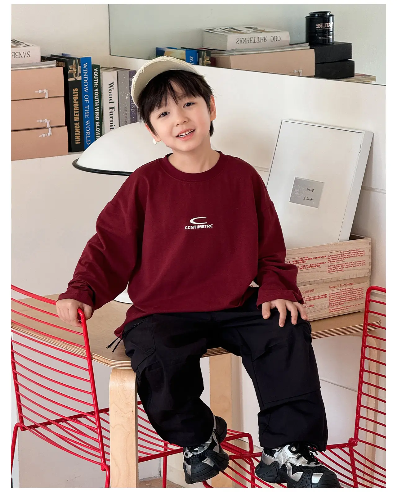Tongku Boys Letter T-Shirt Solid White Korean Style — feature 30
