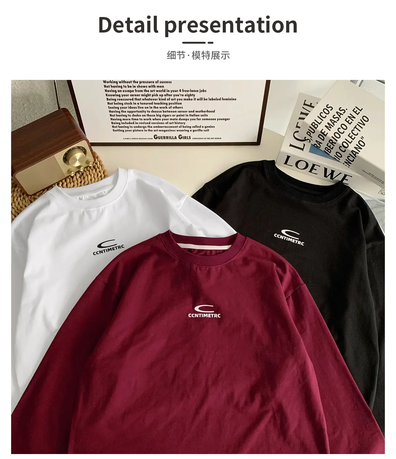 Tongku Boys Letter T-Shirt Solid White Korean Style — feature 9