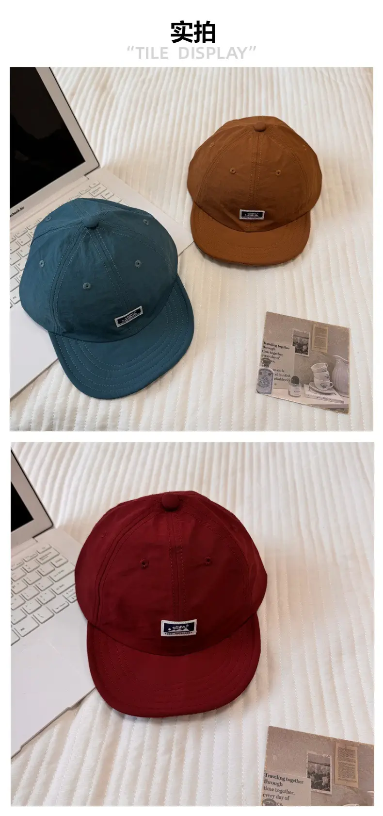 Black Japanese-style Baseball Cap for Men Women — feature 5