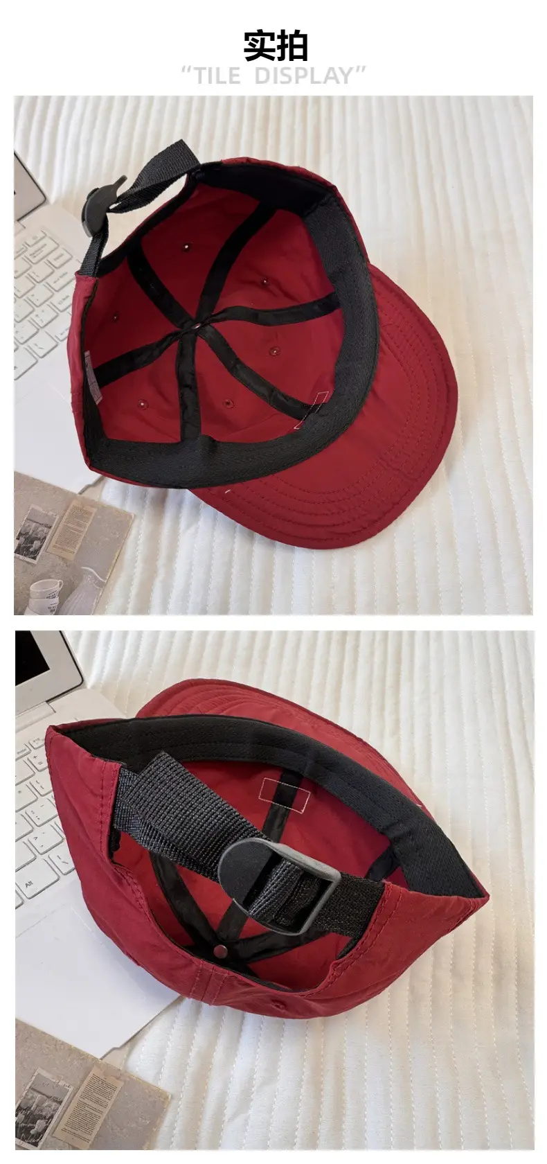 Black Japanese-style Baseball Cap for Men Women — feature 7