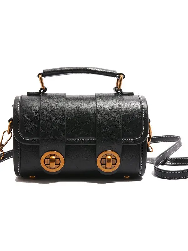 Black Leather Shoulder Crossbody Bag for Women Spring Summer 2026 - Image 8